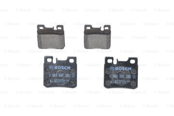 Купить 0986490260 Bosch Колодки тормозные задние, дисковые