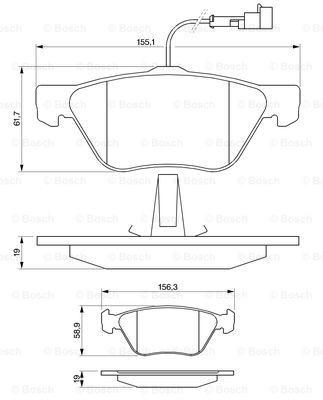 Передние тормозные колодки 0986494004 Bosch
