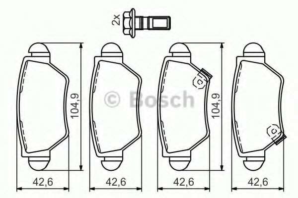 Колодки дисковые  Bosch 0986494014 цена, от 18.34 USD