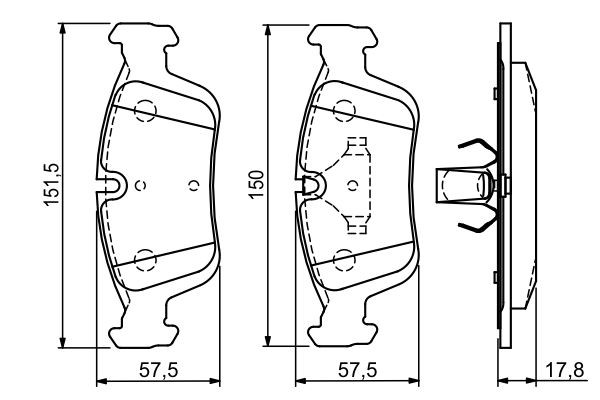 Купить 0986494015 Bosch Колодки тормозные