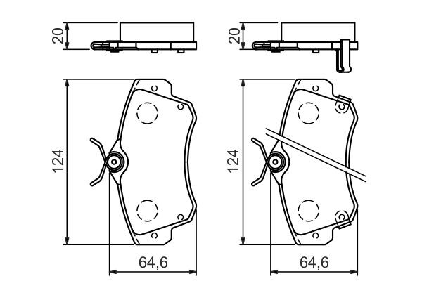 Передние тормозные колодки 0986494029 Bosch