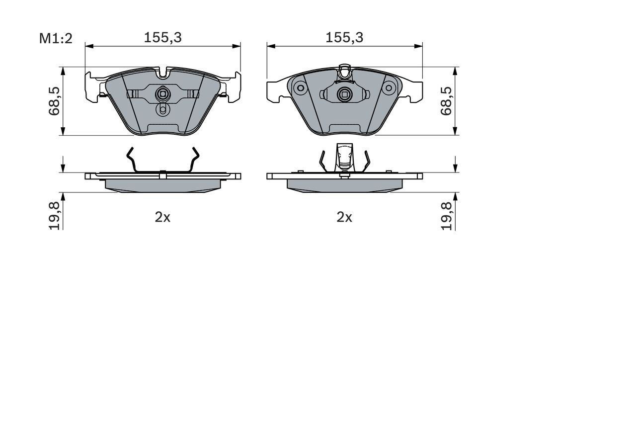 0986494036 Bosch Колодки передние