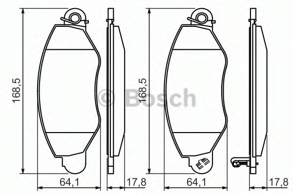 Тормозные колодки Bosch 0986494037