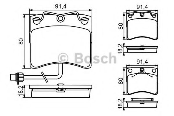0986494041 Bosch Колодки передние