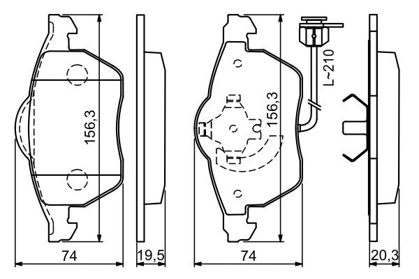 Тормозные колодки Bosch 0986494050