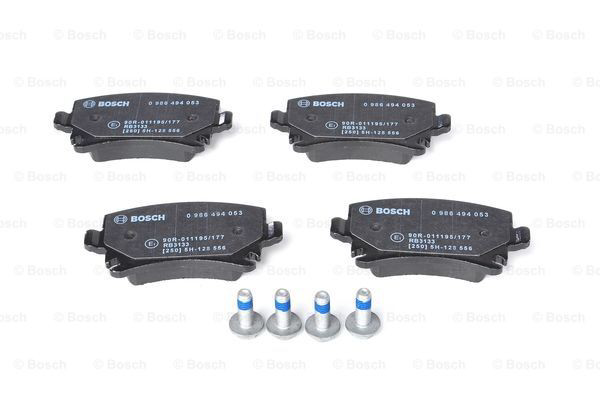 Купить 0986494053 Bosch Колодки тормозные задние, дисковые
