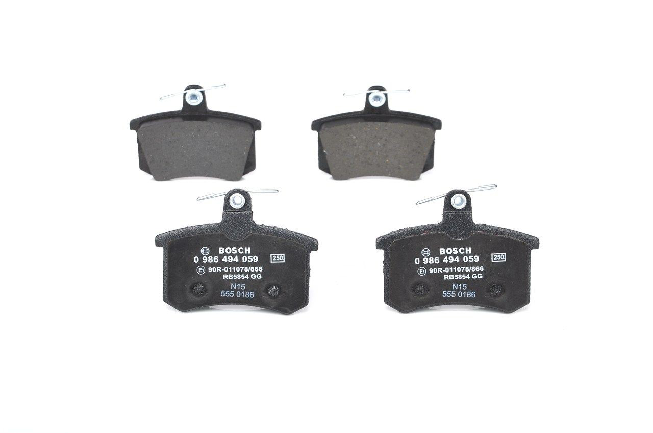 Купить 0986494059 Bosch Колодки тормозные задние, дисковые