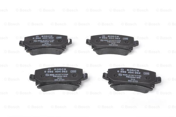 Задние тормозные колодки 0986494062 Bosch