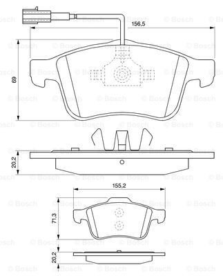 Тормозные колодки Bosch 0986494071