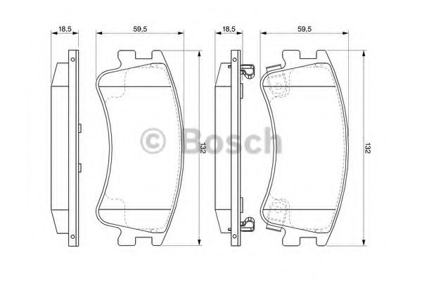 Передние тормозные колодки 0986494079 Bosch