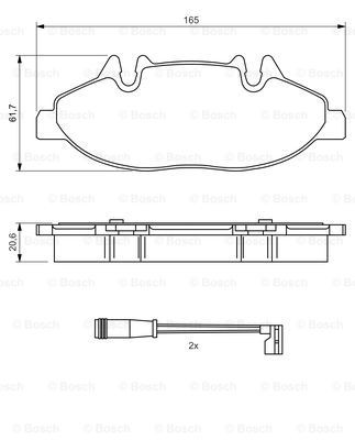 Передние тормозные колодки 0986494081 Bosch