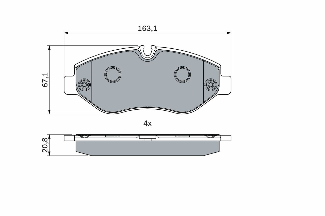 Купить 0986494121 Bosch Колодки тормозные
