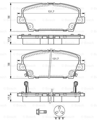 Купить 0986494136 Bosch Колодки тормозные