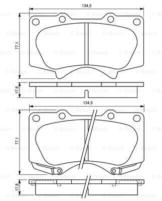 Передние тормозные колодки 0986494153 Bosch