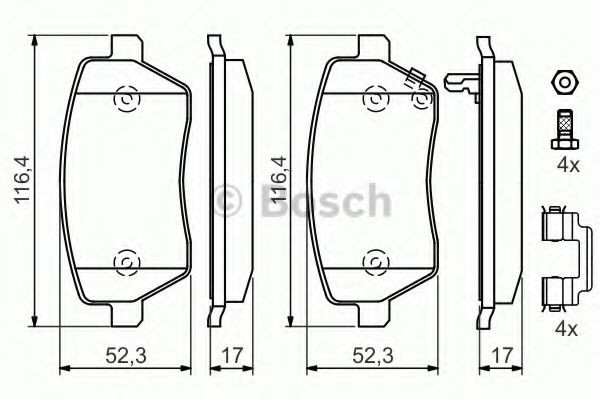 Колодки Bosch 0986494160 цена, от 25.51 USD