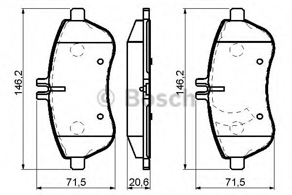 Передние тормозные колодки 0986494161 Bosch
