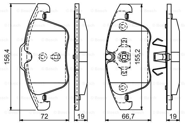 Купить 0986494169 Bosch Колодки тормозные