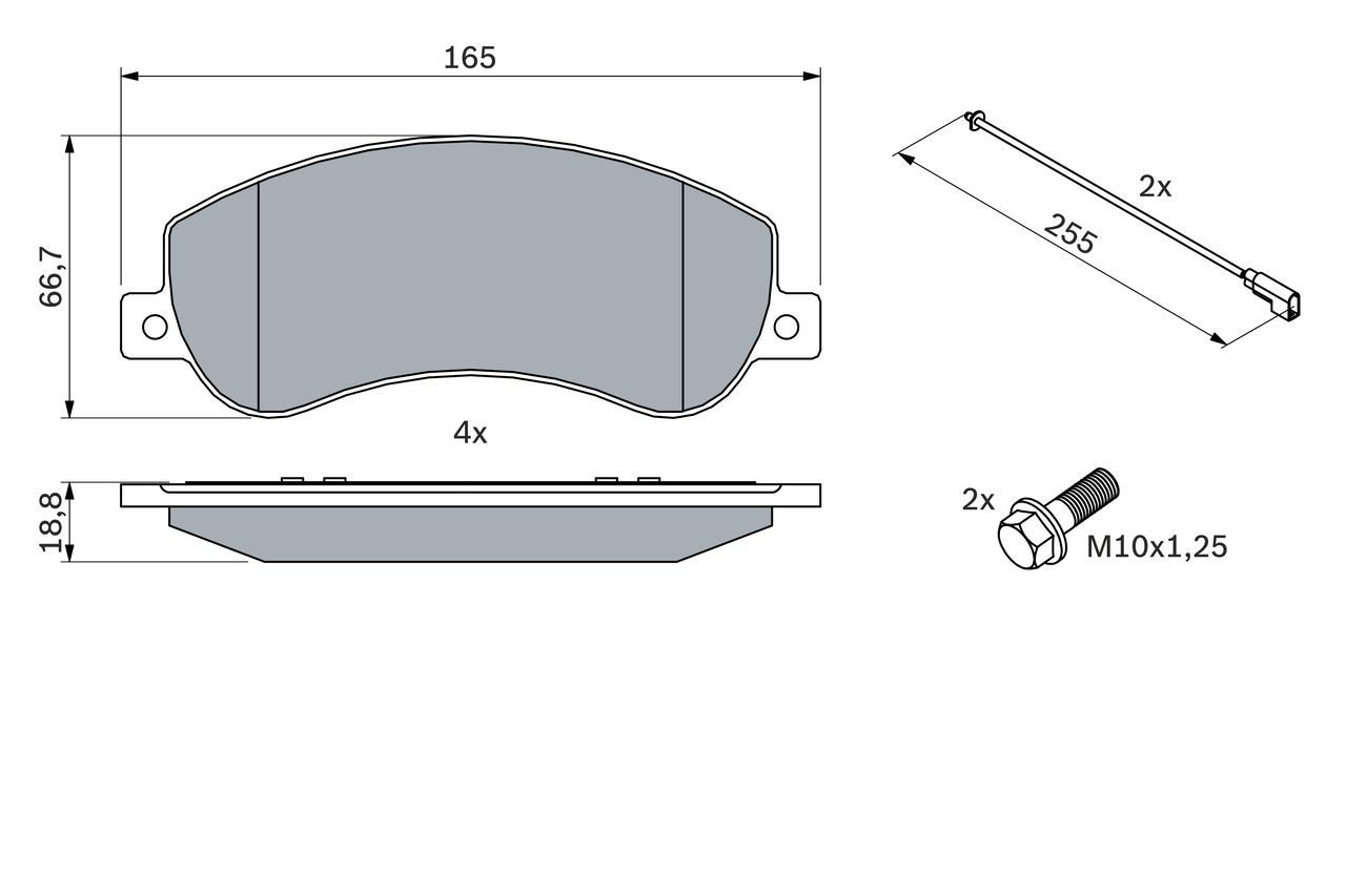 0986494170 Bosch Колодки передние