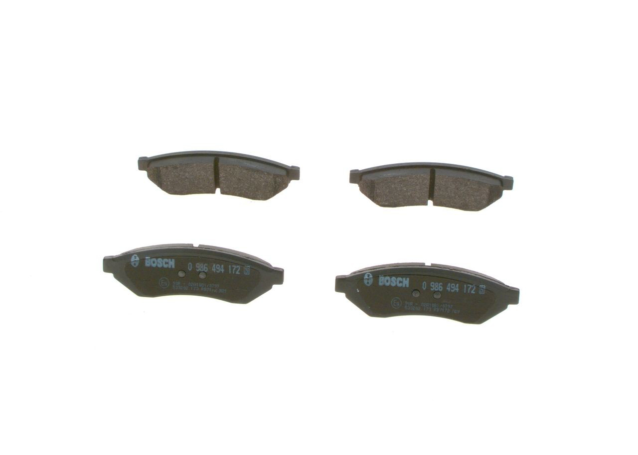 Задние тормозные колодки 0986494172 Bosch