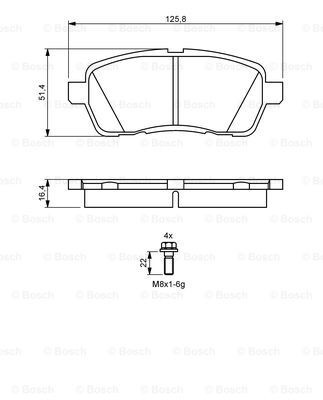 Передние тормозные колодки 0986494195 Bosch