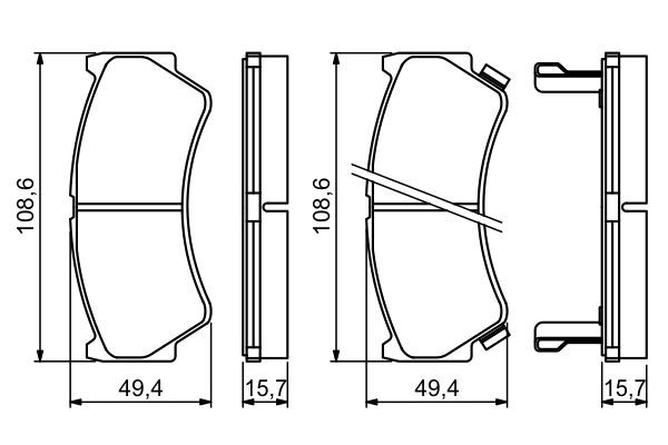 0986494234 Bosch Колодки передние