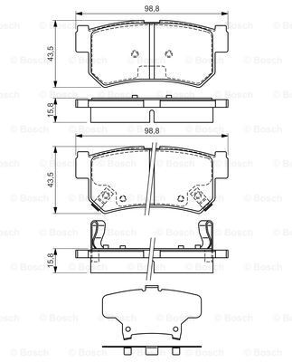 0986494237 Bosch Колодки тормозные дисковые комплект