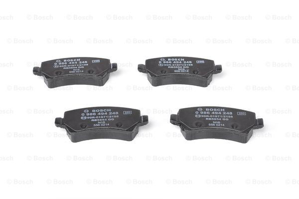 Купить 0986494248 Bosch Колодки тормозные задние, дисковые