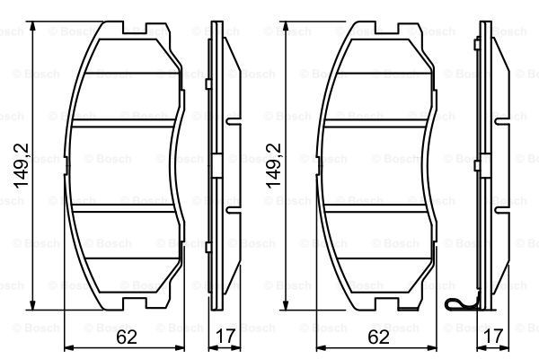 Тормозные колодки Bosch 0986494250