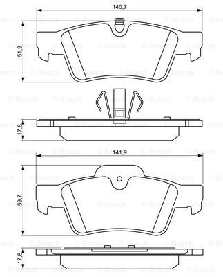 Задние тормозные колодки 0986494256 Bosch