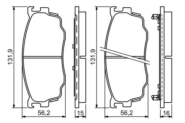 Передние тормозные колодки 0986494258 Bosch