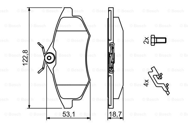 Купить 0986494262 Bosch Колодки тормозные