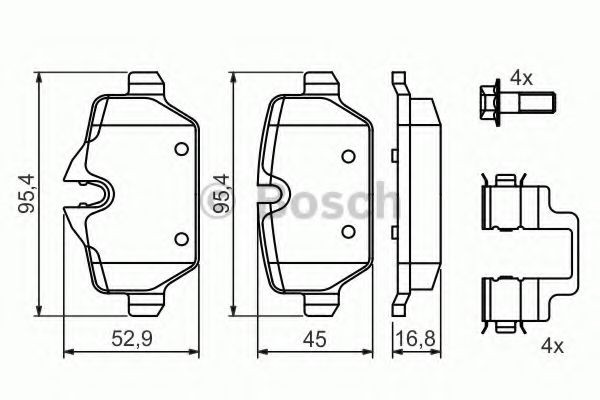 Колодки дисковые  Bosch 0986494269 цена, от 33.39 USD