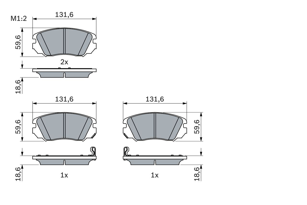 Купить 0986494279 Bosch Колодки тормозные