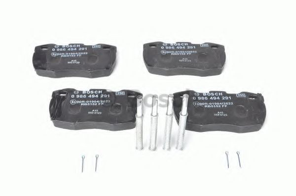 Передние тормозные колодки 0986494291 Bosch