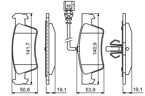 Задние тормозные колодки 0986494309 Bosch