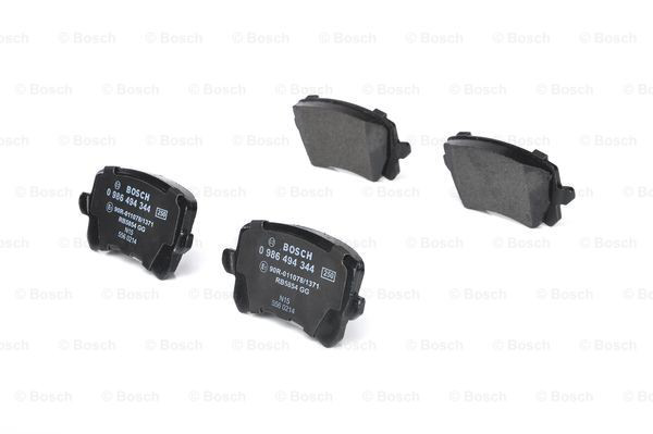 Купить 0986494344 Bosch Колодки тормозные задние, дисковые