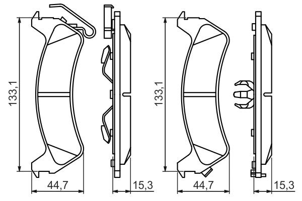 Задние тормозные колодки 0986494348 Bosch