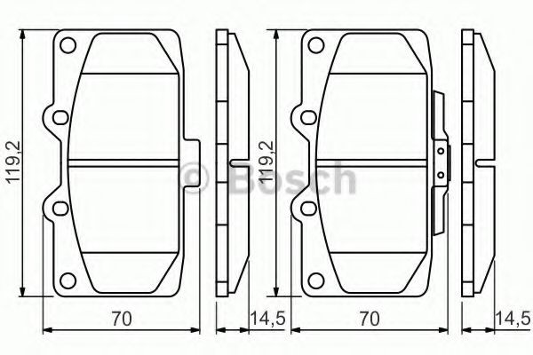 0986494398 Bosch Колодки передние