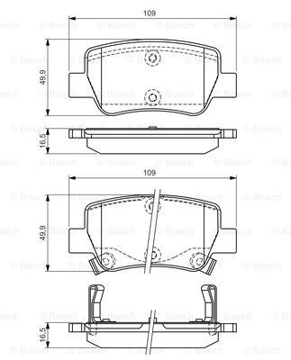 Купить 0986494403 Bosch Колодки тормозные задние, дисковые
