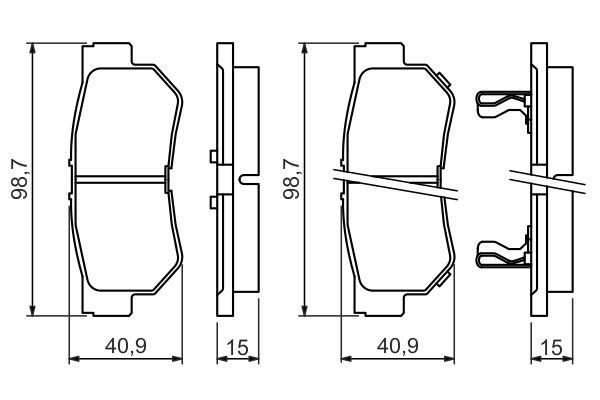 Задние дисковые колодки Bosch 0986494417