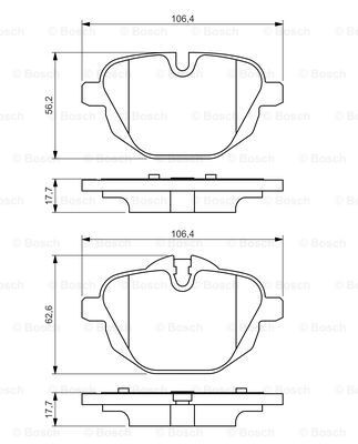 0986494432 Bosch Колодки тормозные дисковые комплект