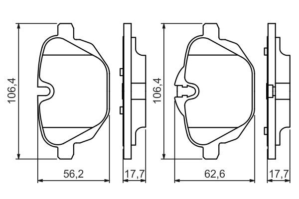 Купить 0986494432 Bosch Колодки тормозные задние, дисковые