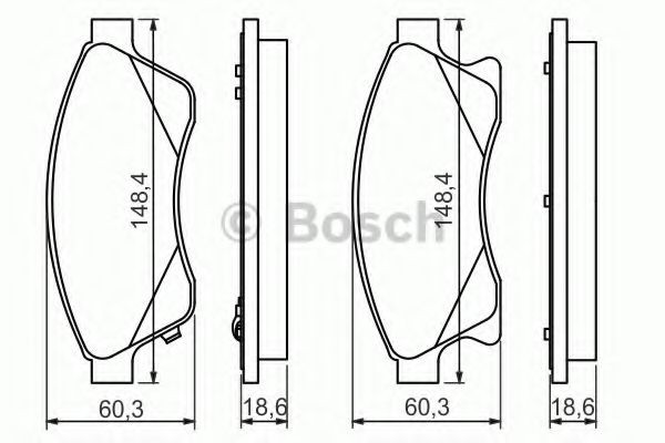 Купить 0986494433 Bosch Колодки тормозные
