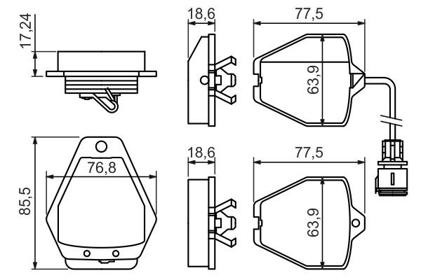 0986494436 Bosch Колодки передние