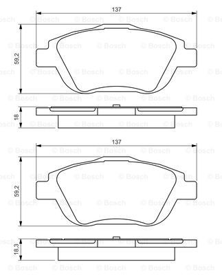 Купить 0986494438 Bosch Колодки тормозные