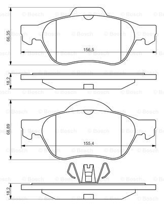Передние тормозные колодки 0986494439 Bosch