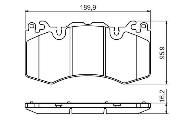 Передние тормозные колодки 0986494440 Bosch