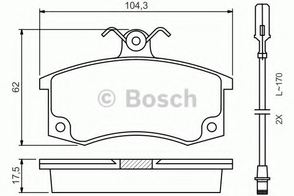 Тормозные колодки Bosch 0986494533