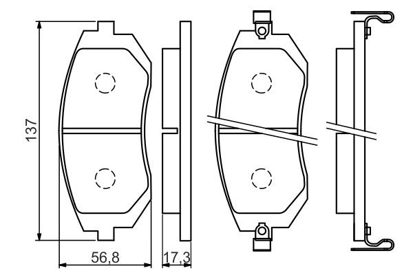 Передние тормозные колодки 0986494558 Bosch