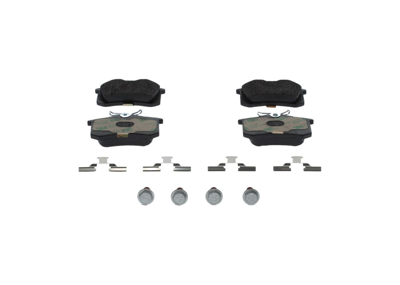 Купить 0986494596 Bosch Колодки тормозные задние, дисковые